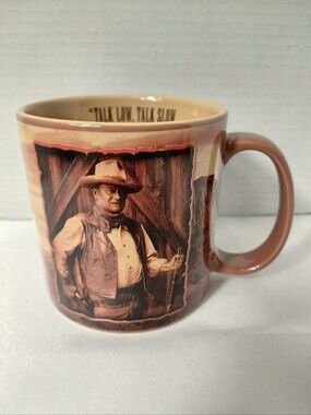 2005 Classic John Wayne "The Duke" Brown Cowboy Ceramic Mug